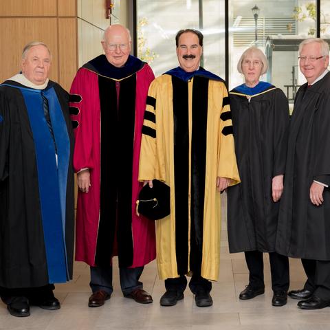 photo of A&S 2017 Hall of Fame inductees with dean