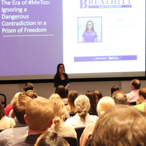 photo of Tiana The giving Breathitt Lecture in 2019