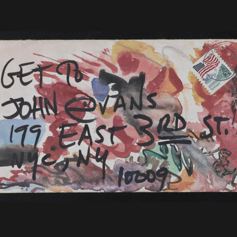 photo of Blaster Al Ackerman mail art to John Evans