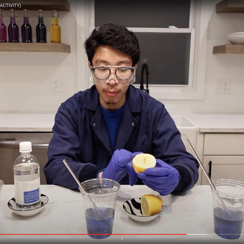Photo of Faculty Member Doing Experiment