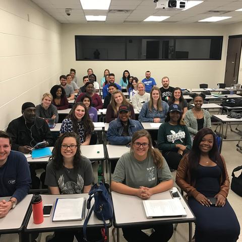 photo of sociology class that produced winning video