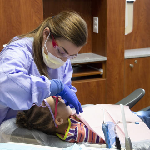 Students provide free dental care as part of the Saturday Morning Clinic program
