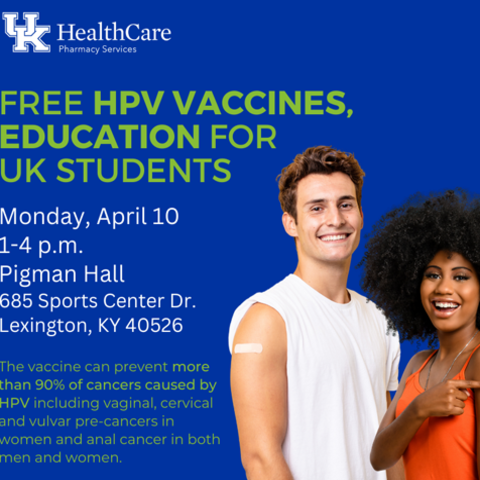 Free HPV Vaccines, Monday April 10, 1-4 p.m.