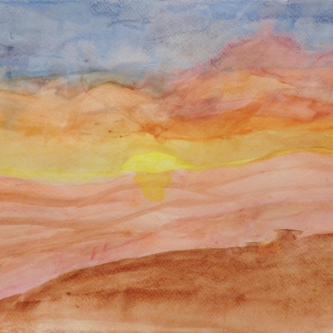 artwork of sun from "Inspiring Attempts" exhibtion
