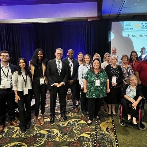 Staff from HDI, the Office of Vocational Rehab and the Council of State Governments are pictured at the Inclusive Workforce Summit. Photo provided by the Kentucky Chamber of Commerce.
