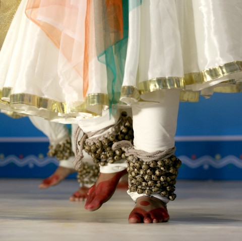 picture of feet of Indian dancers