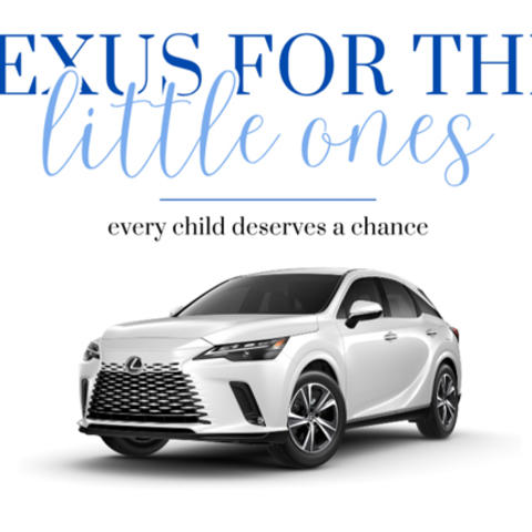 image of white lexus with text