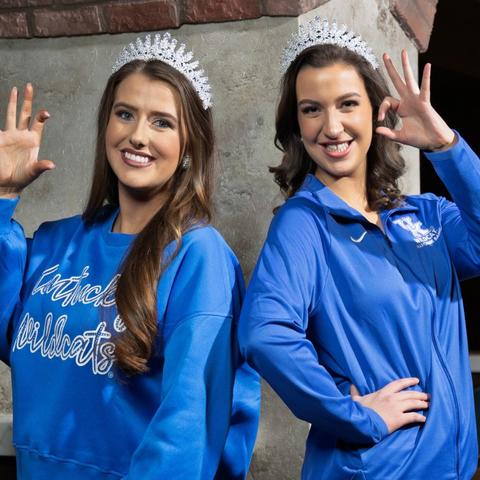 Maddie Duff left and Elizabeth King right are Derby Festival Princesses