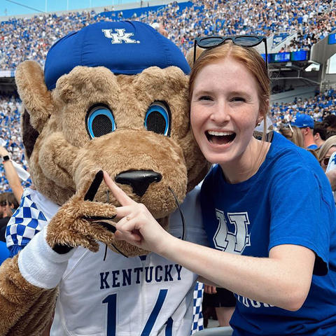 Madison was a member of Alpha Gamma Delta sorority and loved everything about UK, but especially enjoyed attending football games. Photo provided by Debra Becknell. 