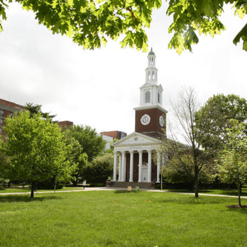 photo of Memorial Hall in spring