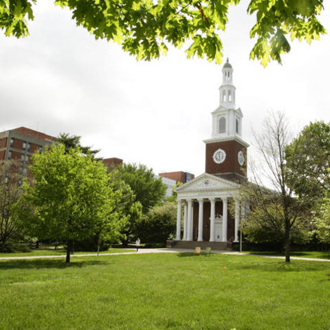 photo of Memorial Hall in spring
