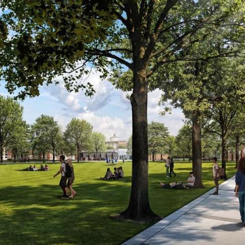 Rendering of future green space 