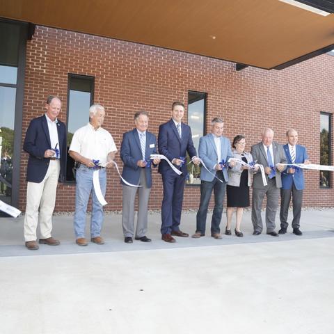photo of ribbon cutting at Grain and Forage Center of Excellence in Princeton