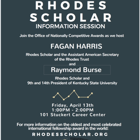 photo of Rhodes Scholar information session poster