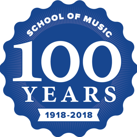 photo of 100 anniversary seal for School of Music