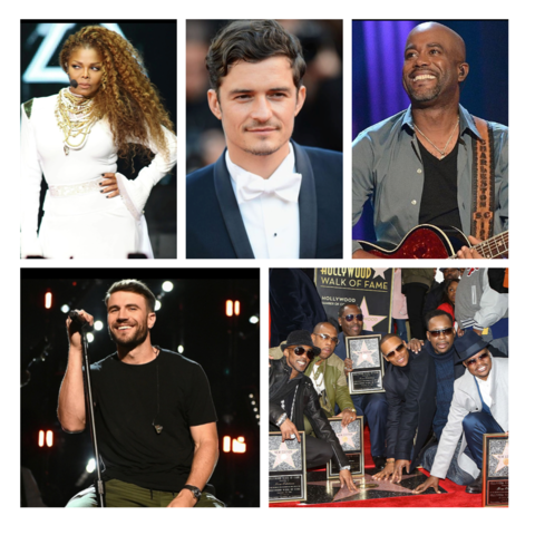 Janet Jackson, Orlando Bloom, Darius Rucker, Sam Hunt, and New Edition are all on the star studded guest list. | Photos Provided