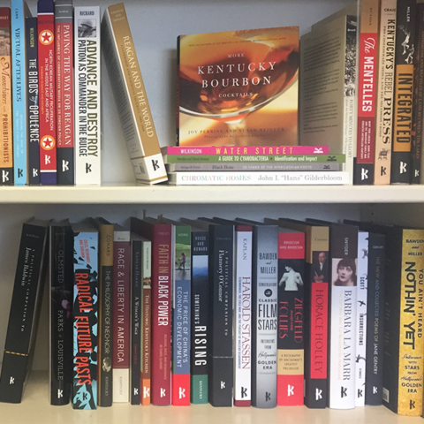 Image of books on bookshelf