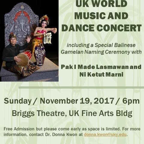 photo of UK World Music and Dance concert poster