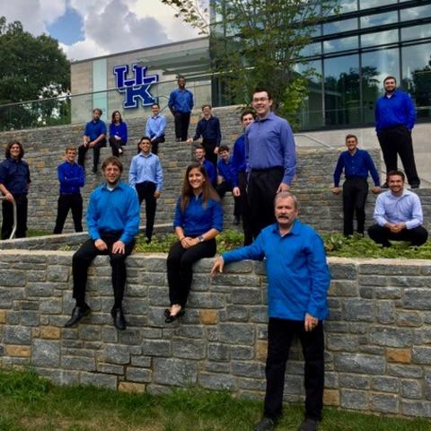 photo of UK Percussion Ensemble outside Student Center