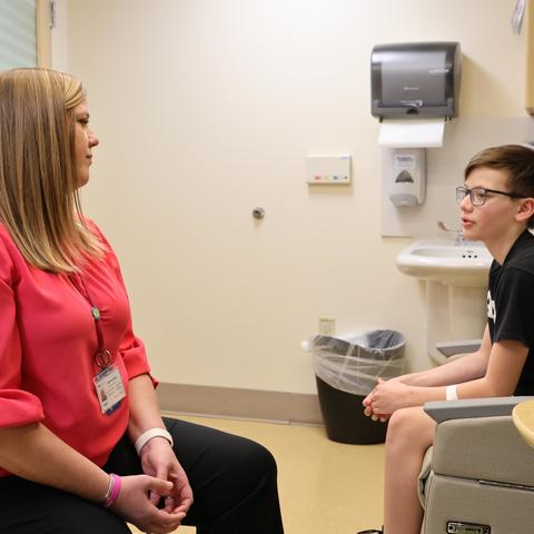 A team of education coordinators help KCH patients stay on track with their school work and work with schools to ensure the patients are accommodated while in treatment.