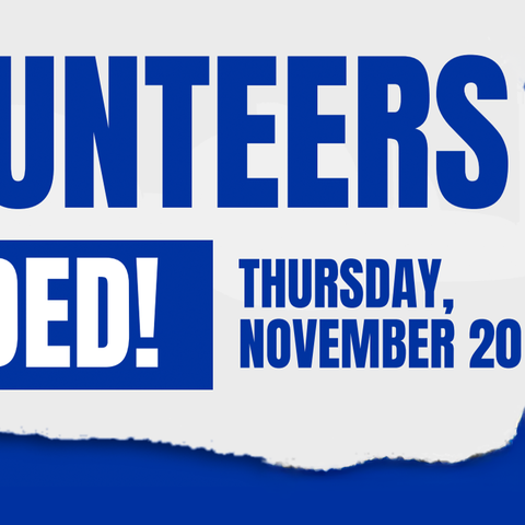 Volunteers needed graphic