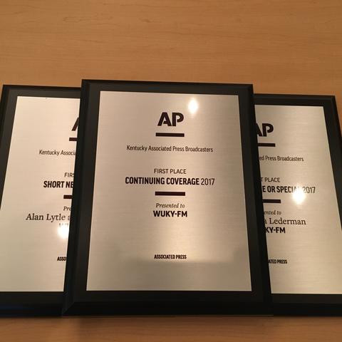 Photo of WUKY's AP awards