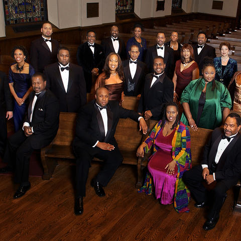 photo of American Spiritual Ensemble in church pews