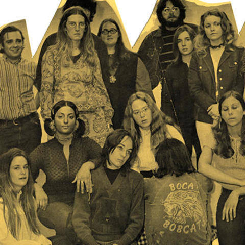photo of detailed image from Susan King's 1971 undergrad student show announcement at UK
