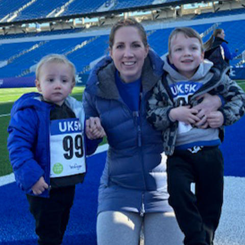 Eastman along with her two oldest children Graham and Carson.
