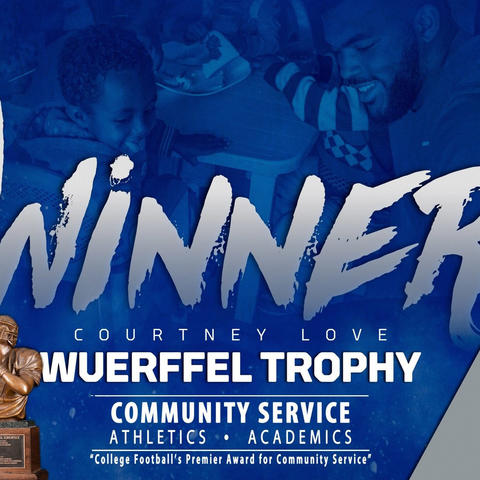 photo of banner of Courtney Love, 2017 Wuerffel Trophy Recipient