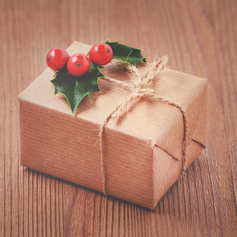 Consider using brown craft paper or newspaper comic strips, which can be recycled, when wrapping presents.