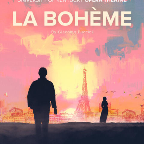 UK Opera Theatre poster for 2022 production of "La Boheme"