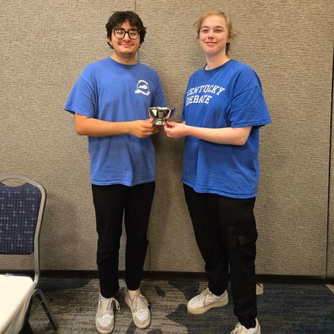 UK Debate seniors Jared Adam and Lauren McBlain. Photo provided. 
