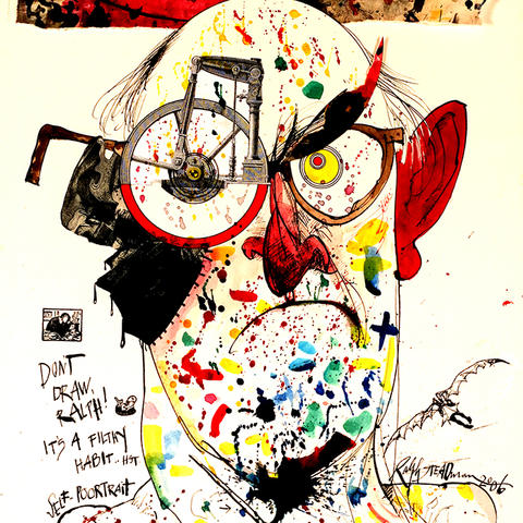 photo of illustration "Don’t draw, Ralph! It’s a filthy habit…" by Ralph Steadman