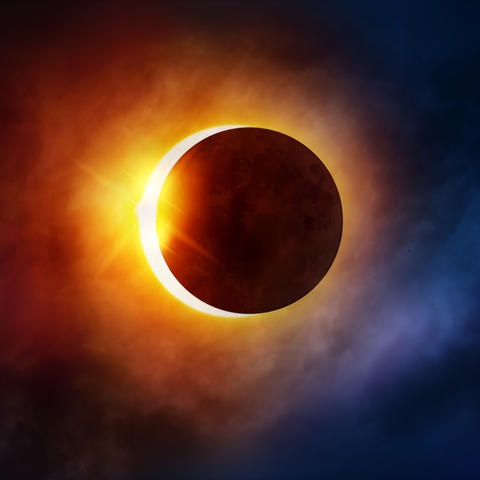 photo of solar eclipse