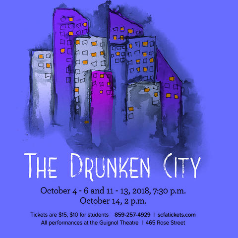 photo of web banner for "The Drunken City"