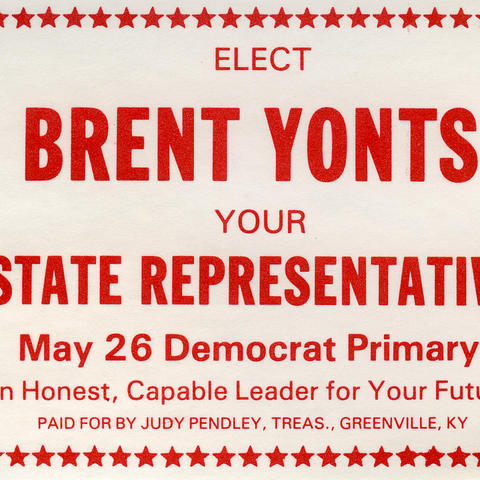 photo of Brent Yonts primary campaign poster