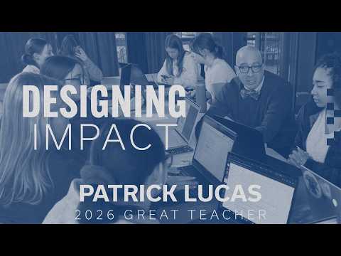 Thumbnail of video for 2026 ‘Great Teacher’ Patrick Lee Lucas connects design history to everyday spaces